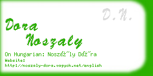 dora noszaly business card